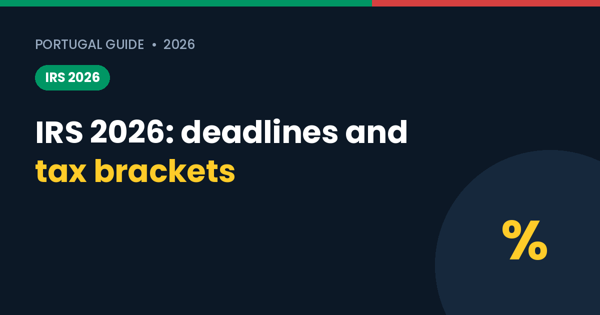 IRS 2026 (2025 Income): Deadlines and Tax Brackets in Portugal