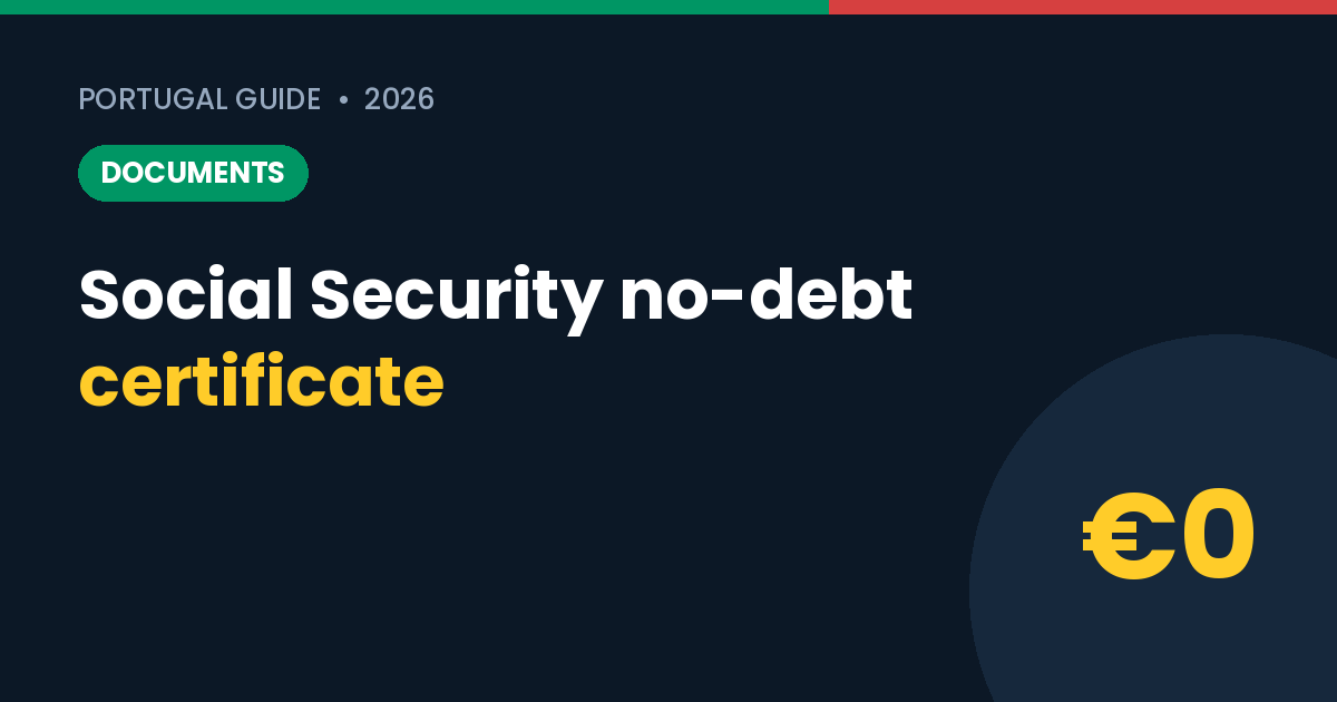 Social Security “No Debt” Certificate in Portugal: How to Get It Online